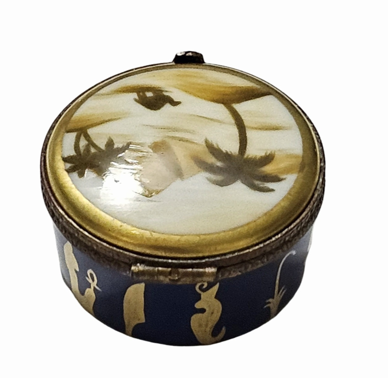 Egyptian Desert Dream Box Porcelain Limoges traditional travel French Trinket Box