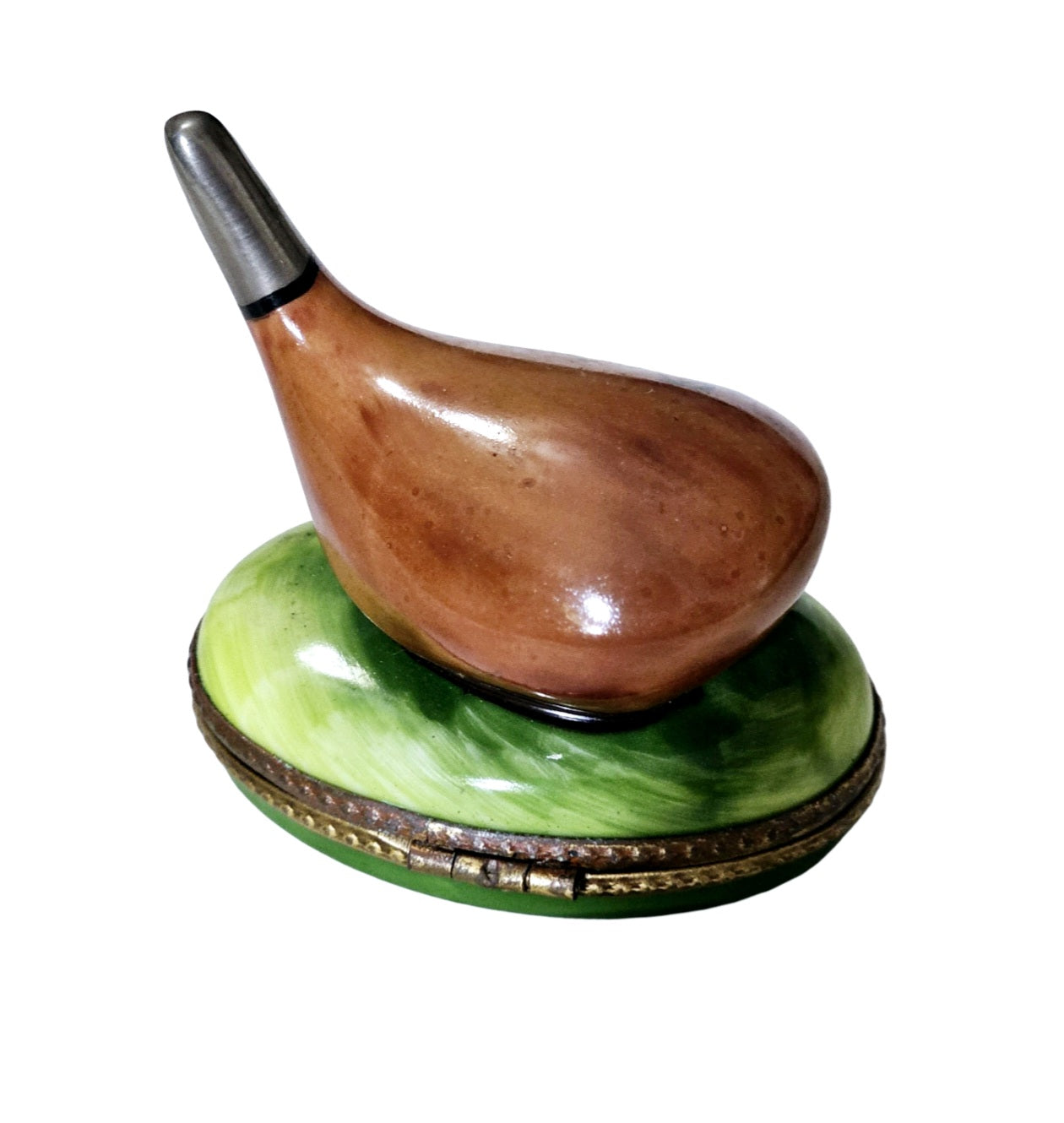 Brown Golf Club Limoges Collectible Porcelain Limoges sports French Trinket Box