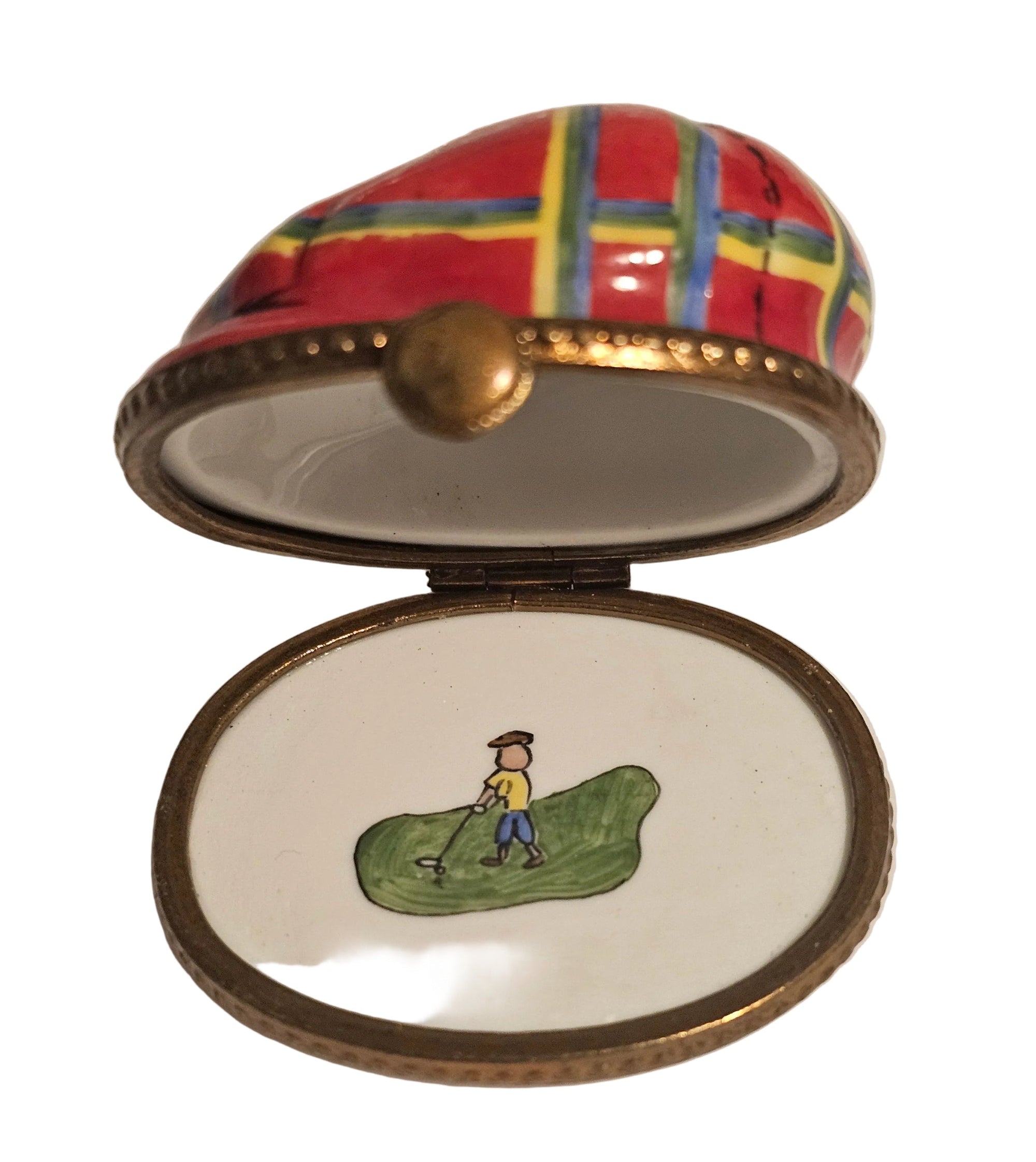 Red Plaid Golf Hat For Golf Lovers