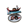 Venetian Gondola Treasure Box Porcelain Limoges Travel vehicle French Trinket Box