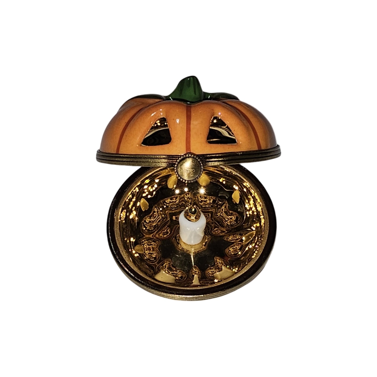 Charming Jackolantern Limoges Box Porcelain Limoges Halloween French Trinket Box