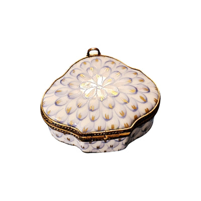Scalloped Floral Limoges Box Porcelain Limoges beach ocean French Trinket Box