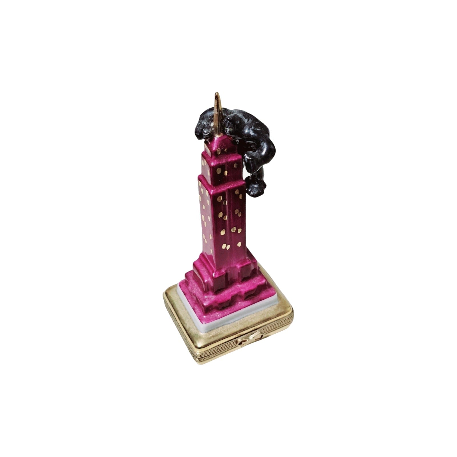 Fine French craftsmanship on the King Kong New York Limoges box, painted by hand