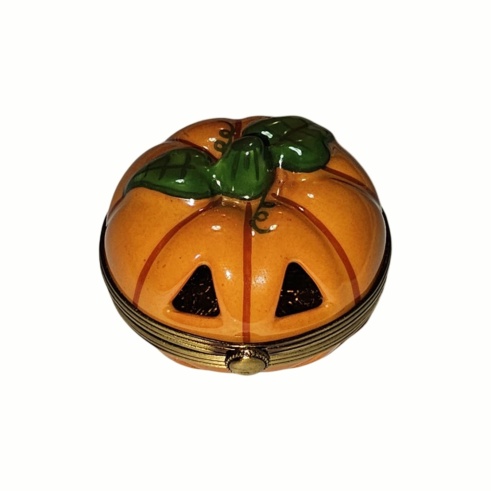 Charming Jackolantern Limoges Box Porcelain Limoges Halloween French Trinket Box