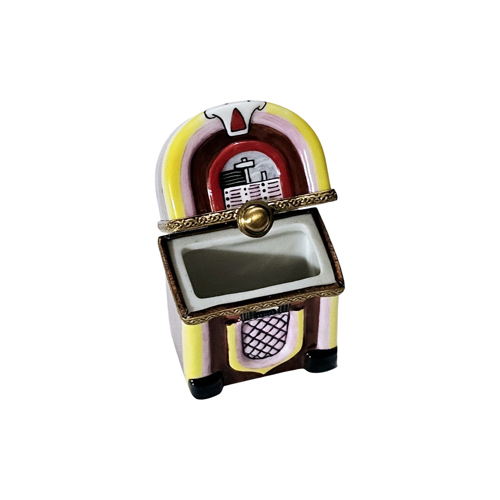 Vintage Brown Jukebox Limoges Box Porcelain Limoges music French Trinket Box