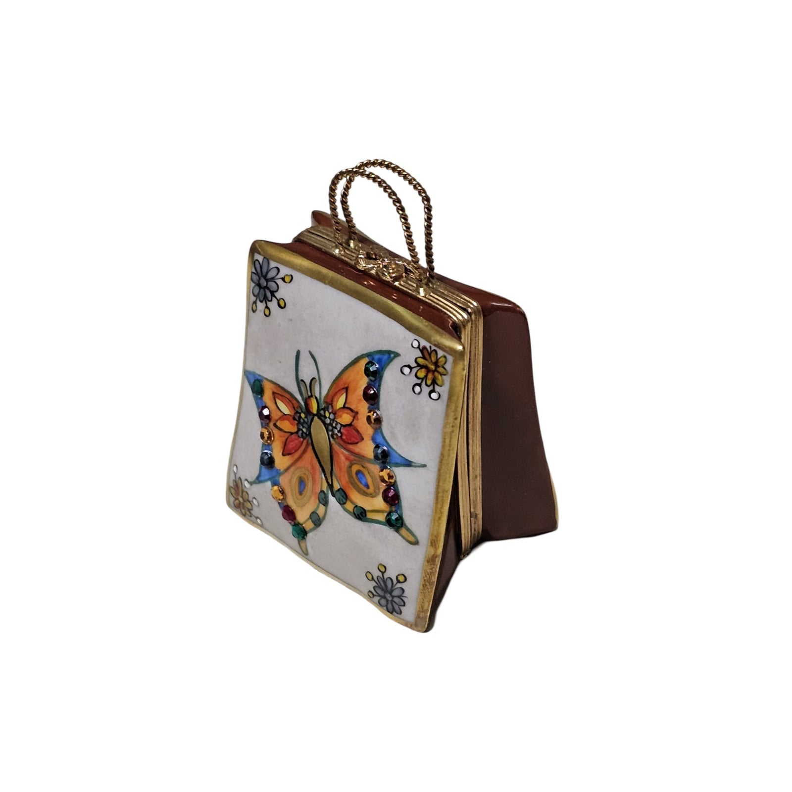 Butterfly Artisan Limoges Box Porcelain Limoges Bag purse shoes fashion French Trinket Box