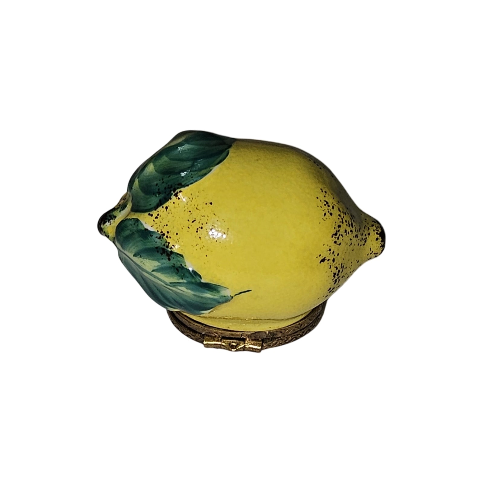 Elegant Limoges Lemon Box Porcelain Limoges Fruit vegetables French Trinket Box
