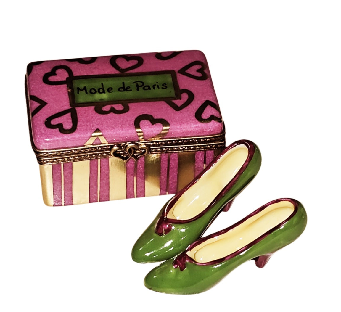 Parisian Style Limoges Box Porcelain Limoges Bag purse shoes fashion French Trinket Box