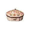 Scalloped Limoges Box with Flowers Porcelain Limoges traditional French Trinket Box