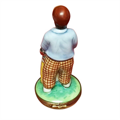 Golfer with Golf Bag Limoges Box