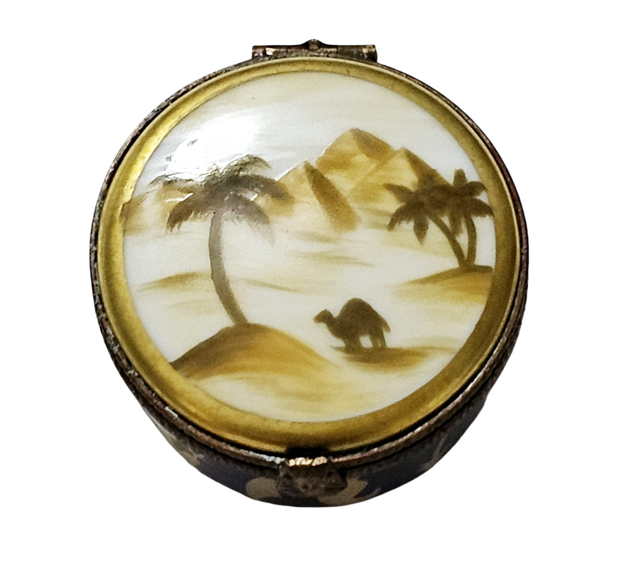 Egyptian Desert Dream Box Porcelain Limoges traditional travel French Trinket Box