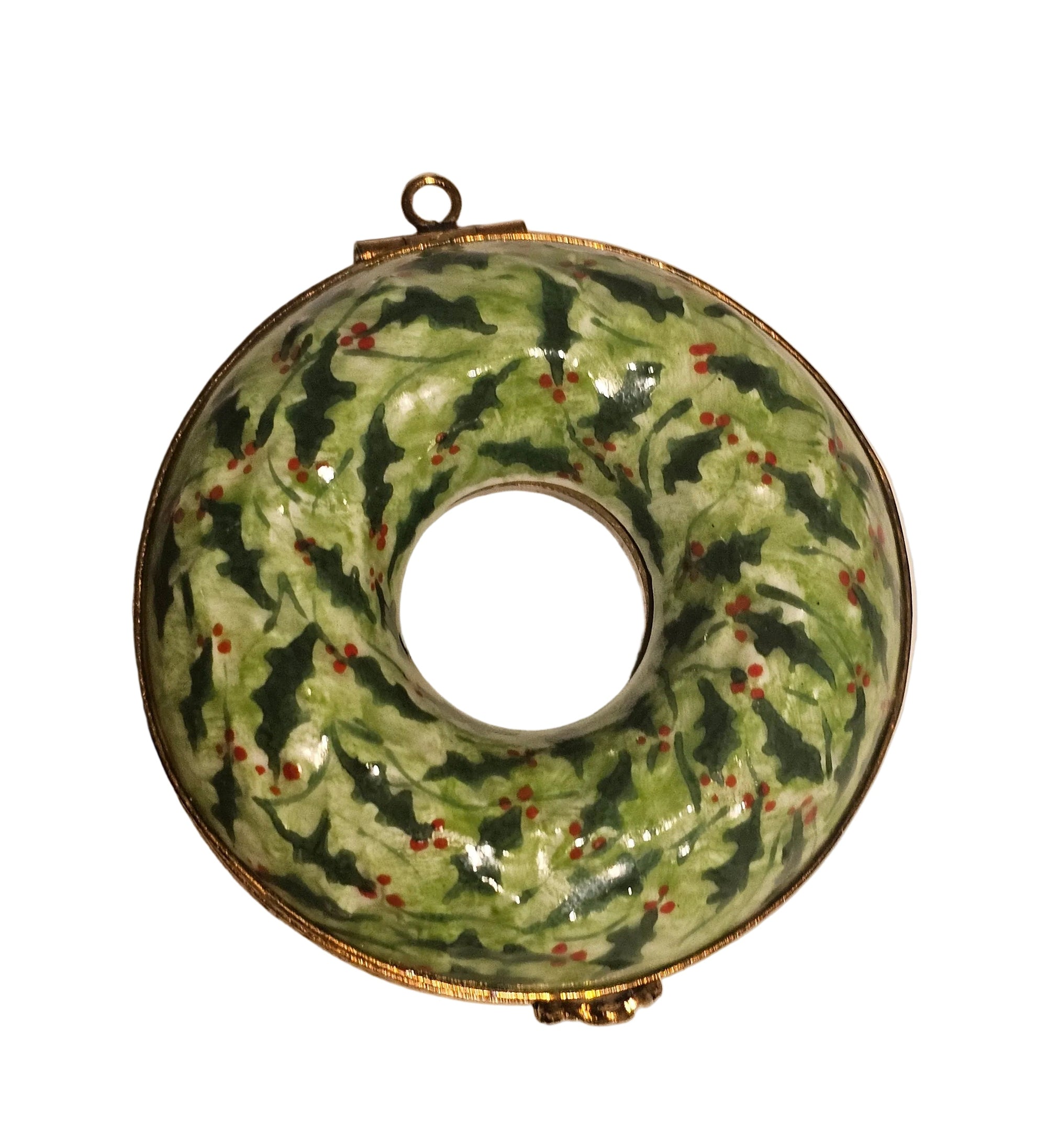 Pine Wreath Limoges Box for Home
