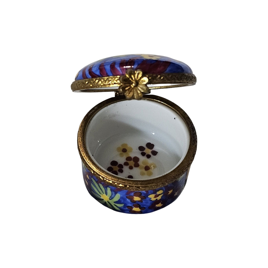 Vibrant Floral Limoges Box Porcelain Limoges traditional French Trinket Box