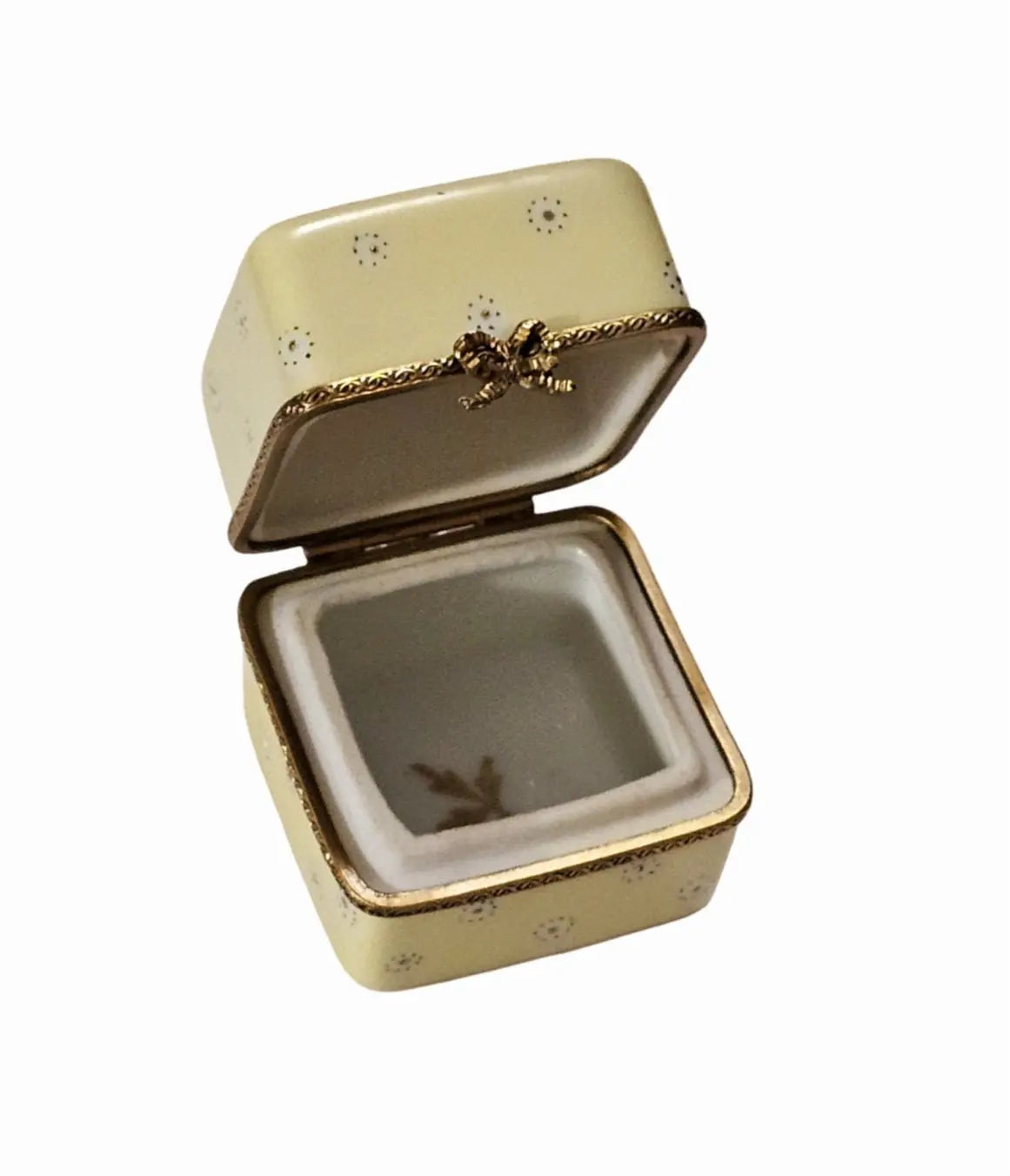 Light Yellow Floral Limoges Box Porcelain Limoges traditional French Trinket Box
