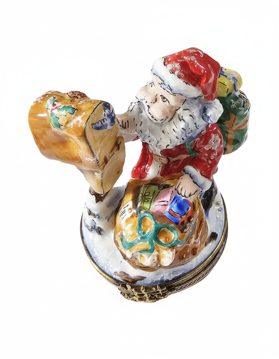 Santa with Gifts at Mailbox