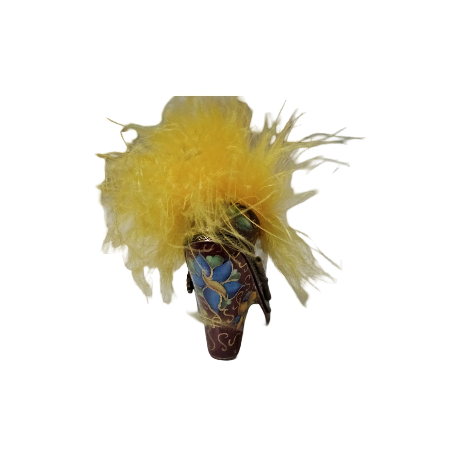 Whimsical Red Shoe Art Box Porcelain Limoges Shoes fashion French Trinket Box