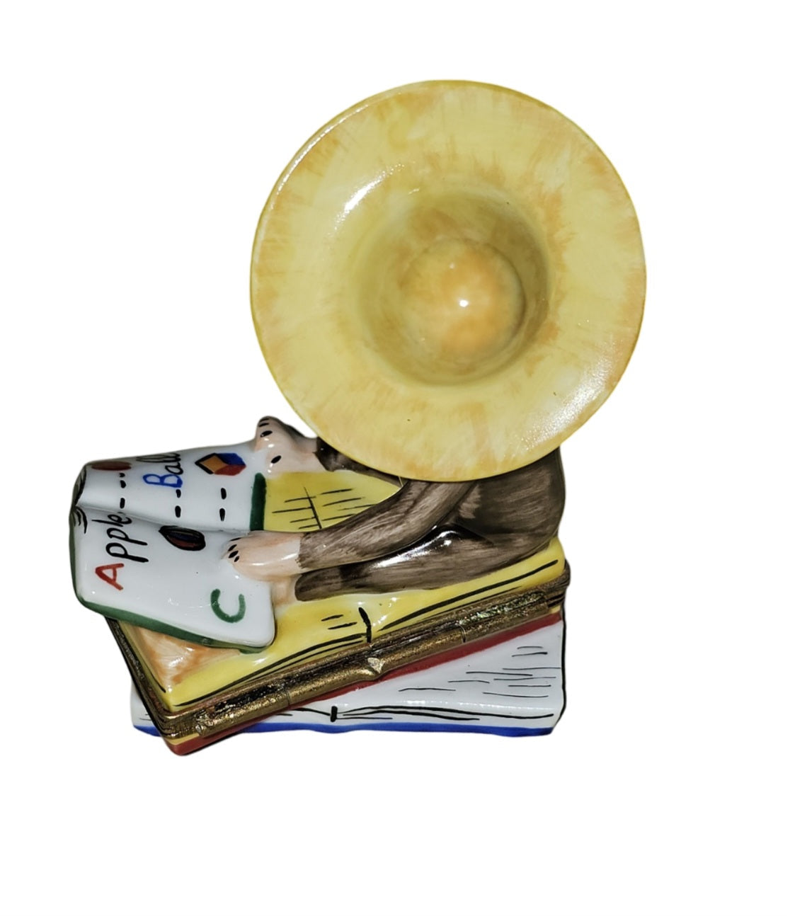 Curious George Reading Delight Porcelain Limoges Kids book fairy French Trinket Box