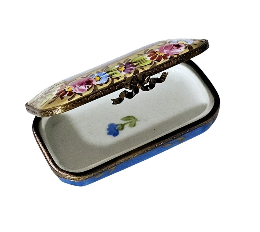 Floral Elegance Limoges Box Porcelain Limoges traditional French Trinket Box