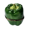Green Pepper With Adorable Bee Porcelain Limoges vegetable French Trinket Box