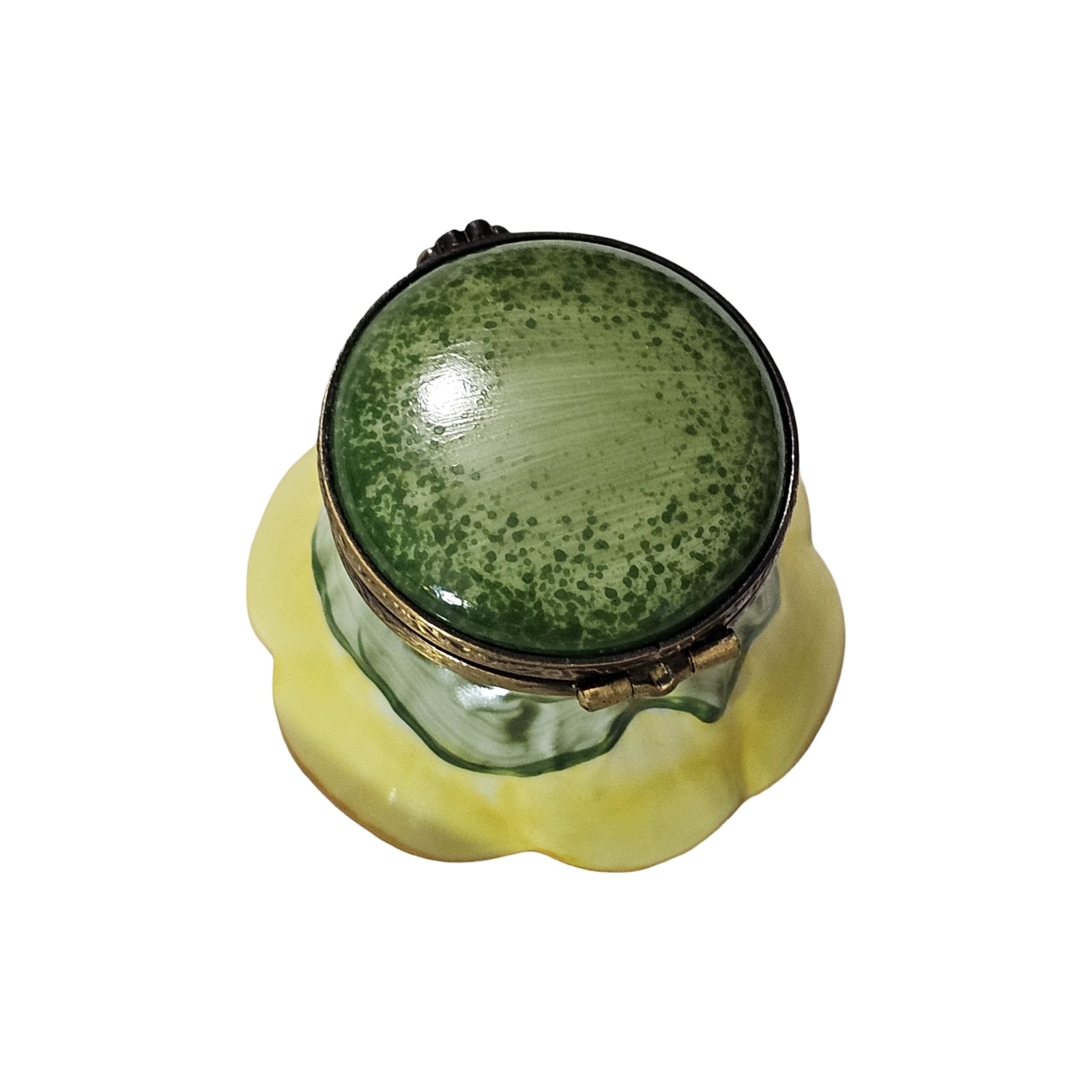 Medium Yellow Flower Limoges Box Porcelain Limoges flower French Trinket Box