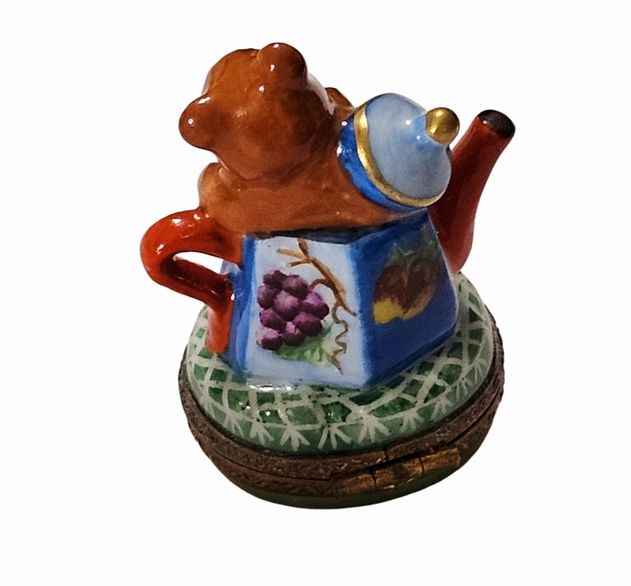 Teddy Bear Teapot Limoges Box Porcelain Limoges Teddy China French Trinket Box