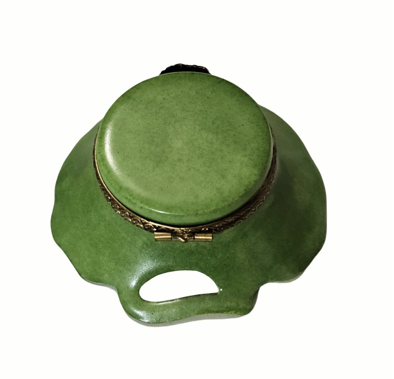 Frog on Lily Pad Box Porcelain Limoges frog French Trinket Box