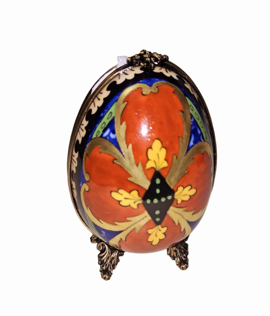 Orange Flower Perfume Egg Porcelain Limoges Egg perfume French Trinket Box