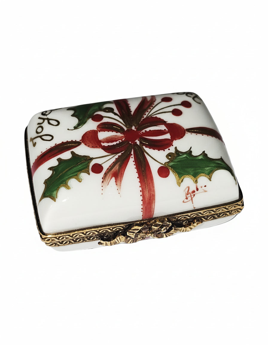 Joyeux Noel Red Bow Christmas Rectangle