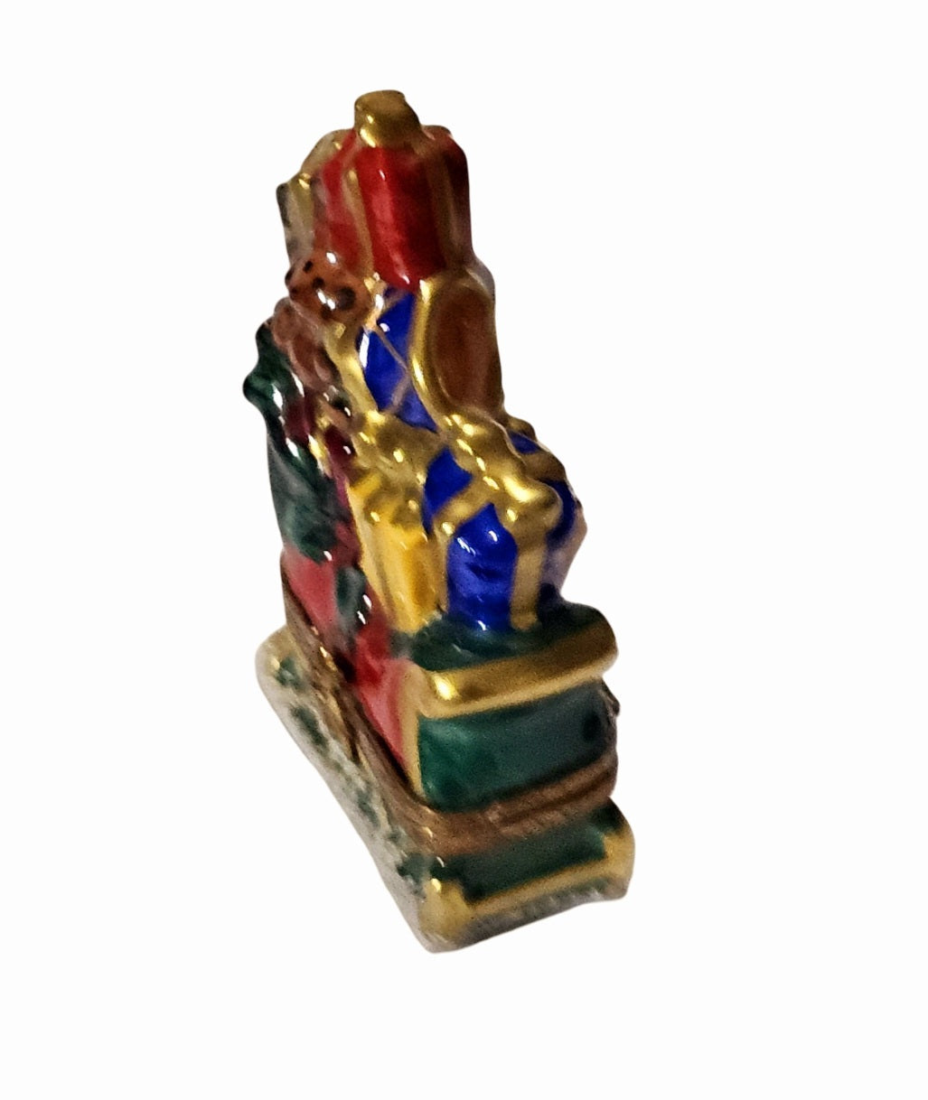 Santa's Magical Sleigh Box Porcelain Limoges christmas French Trinket Box