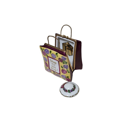 Charming Shopping Bag Limoges Box Porcelain Limoges Bag purse women French Trinket Box