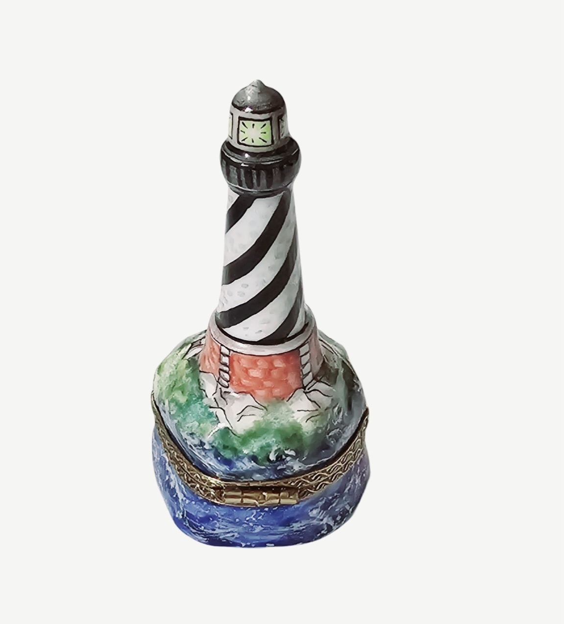 Lighthouse Coastal Charm Keepsake Porcelain Limoges travel beach French Trinket Box