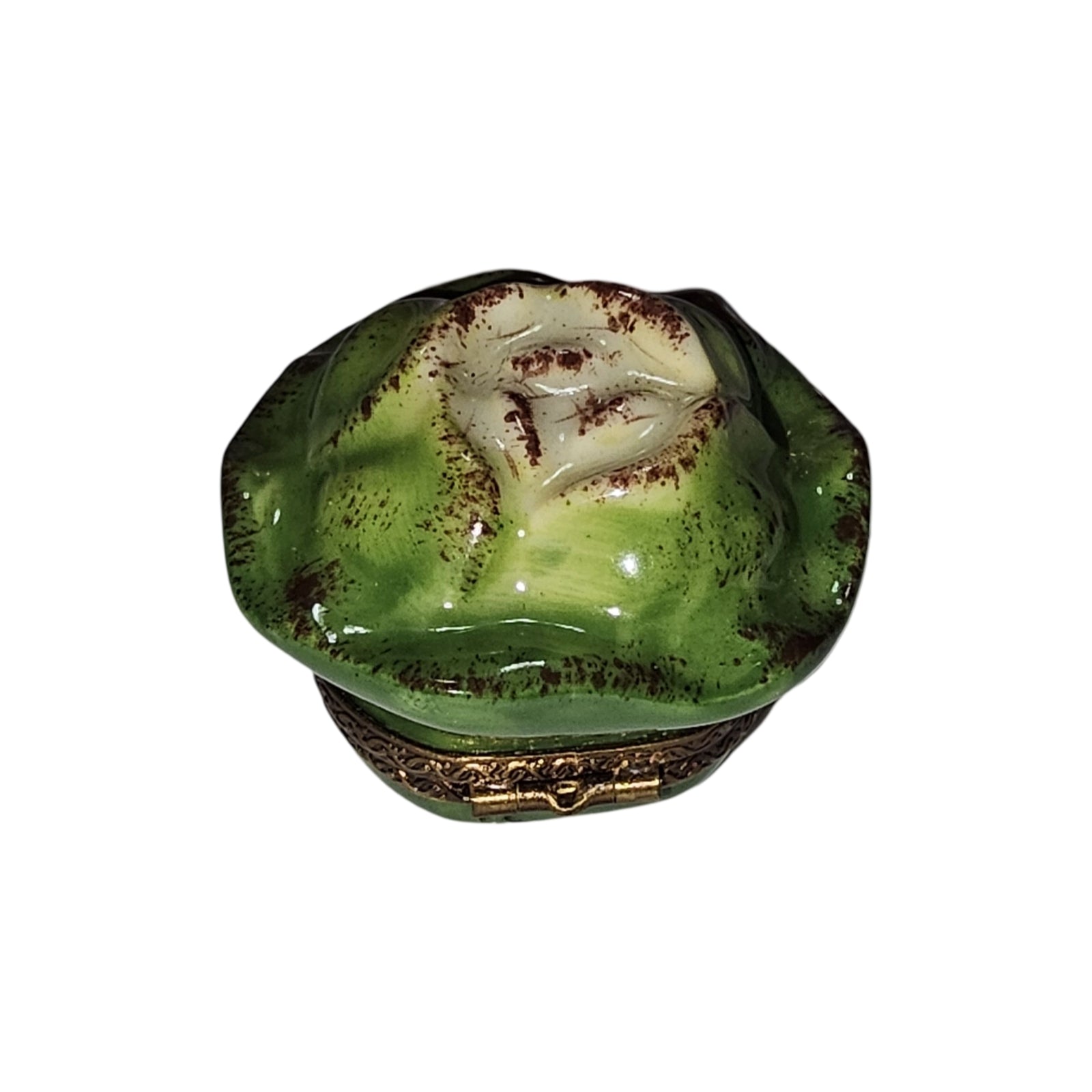 Elegant Lettuce Limoges Box Porcelain Limoges Fruit vegetables French Trinket Box