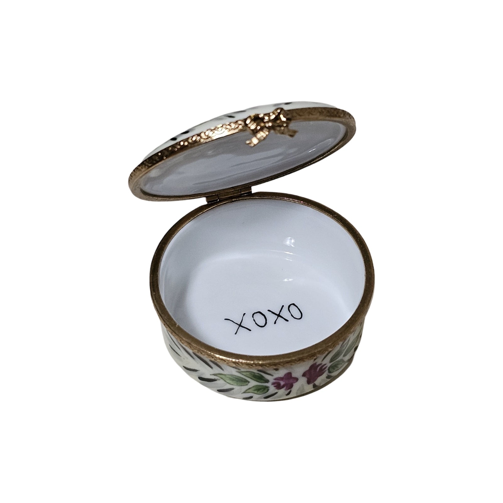 With Love Floral Limoges Box Porcelain Limoges traditional French Trinket Box