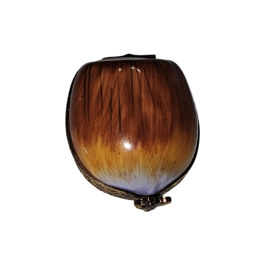 Exquisite Hand-Painted Acorn Box Porcelain Limoges Fruit veggies French Trinket Box