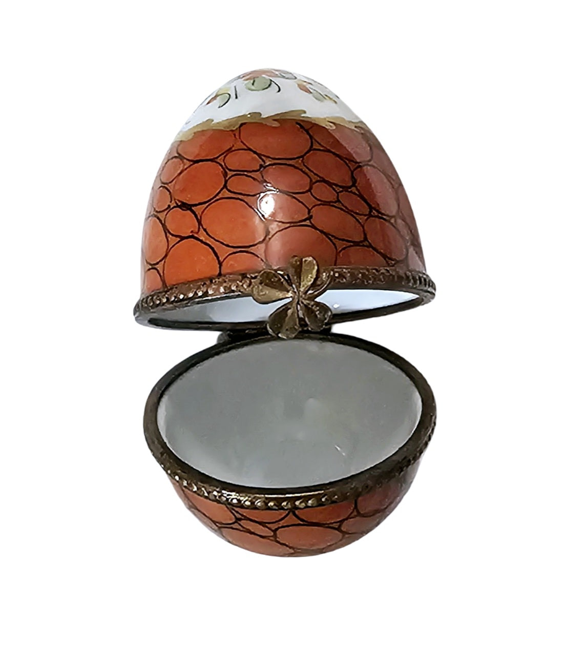 Vibrant Floral Limoges Egg Box Porcelain Limoges egg French Trinket Box