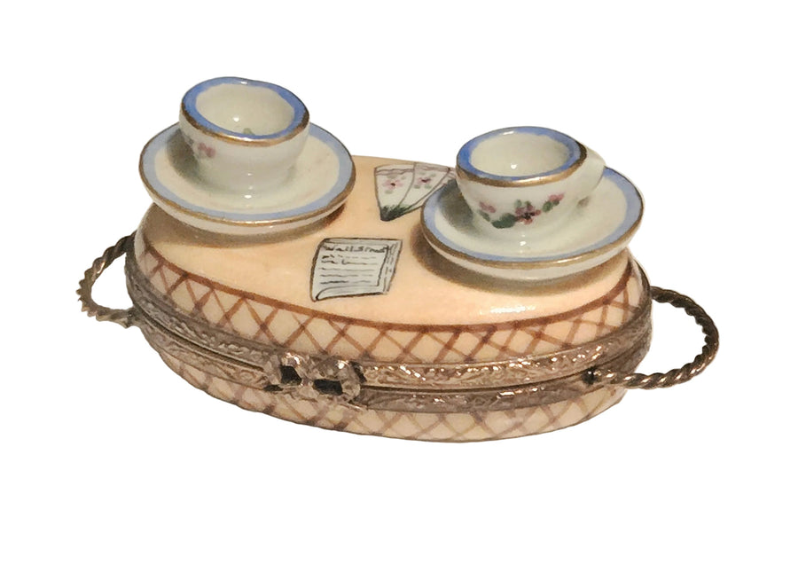 Tea Time for Two w Cups Limoges Box Authentic Limoges Box