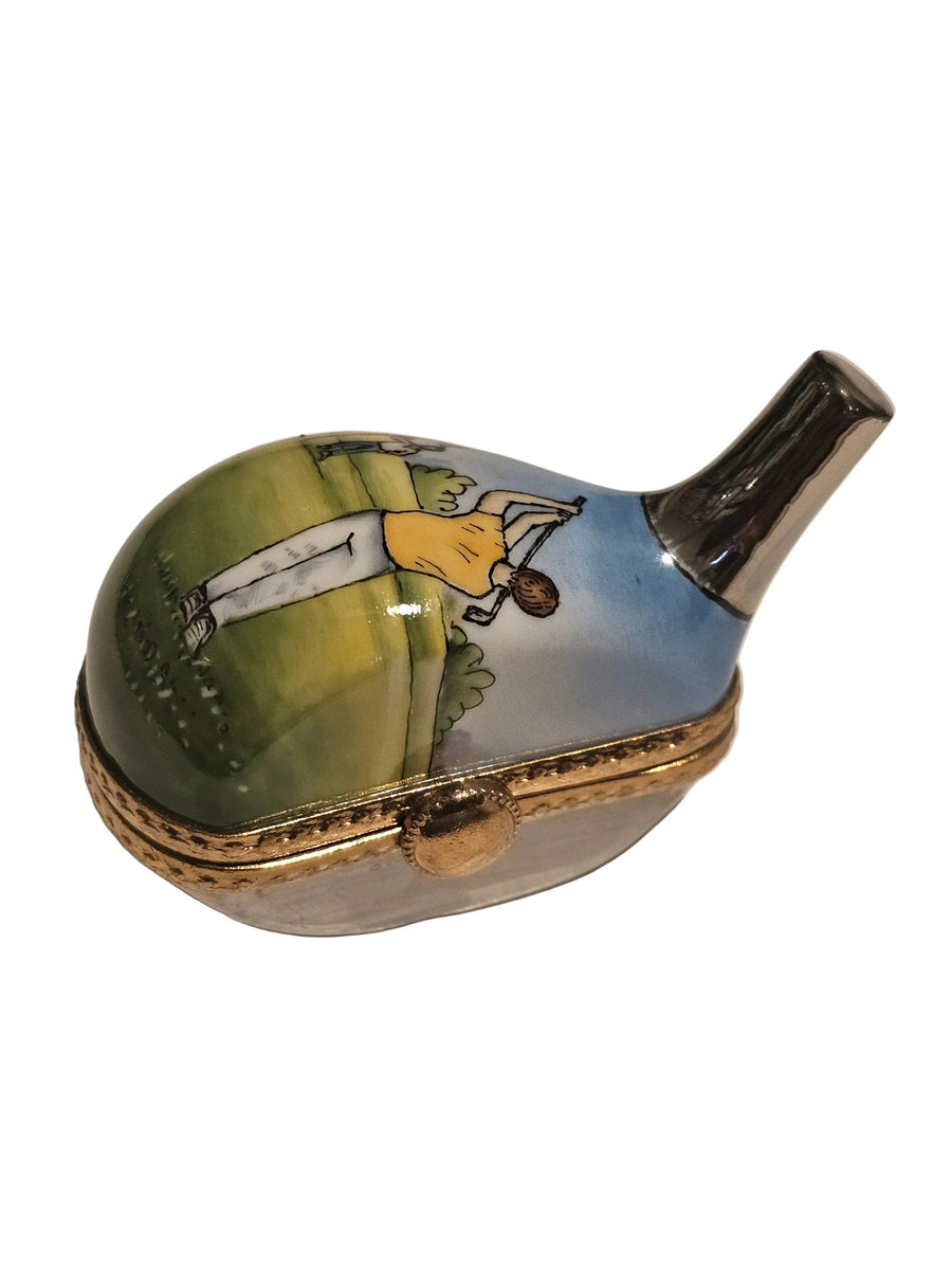 Golf Club Driver with Golfer Authentic Limoges Box