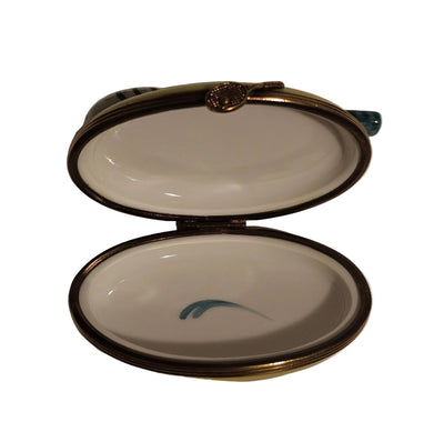 Rochard Tennis Raquet on Oval Authentic Limoges Box