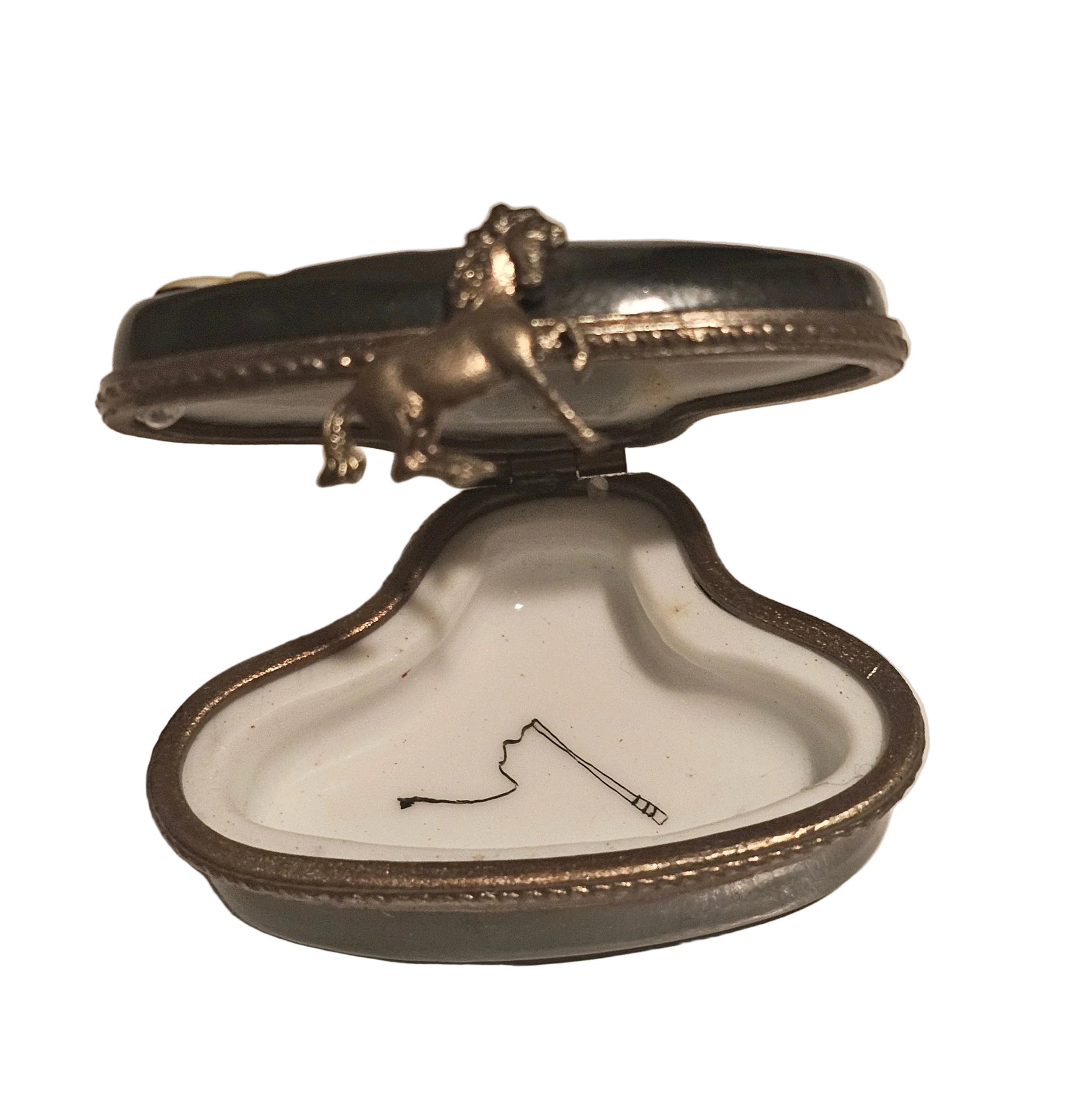 Black Mini Cowboy Hat Authentic Limoges Box
