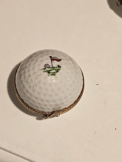 White Golf Ball with Hole Flag Inside