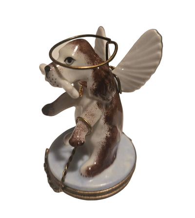 Angelic Dog Box for Pet Lovers Authentic Limoges Box
