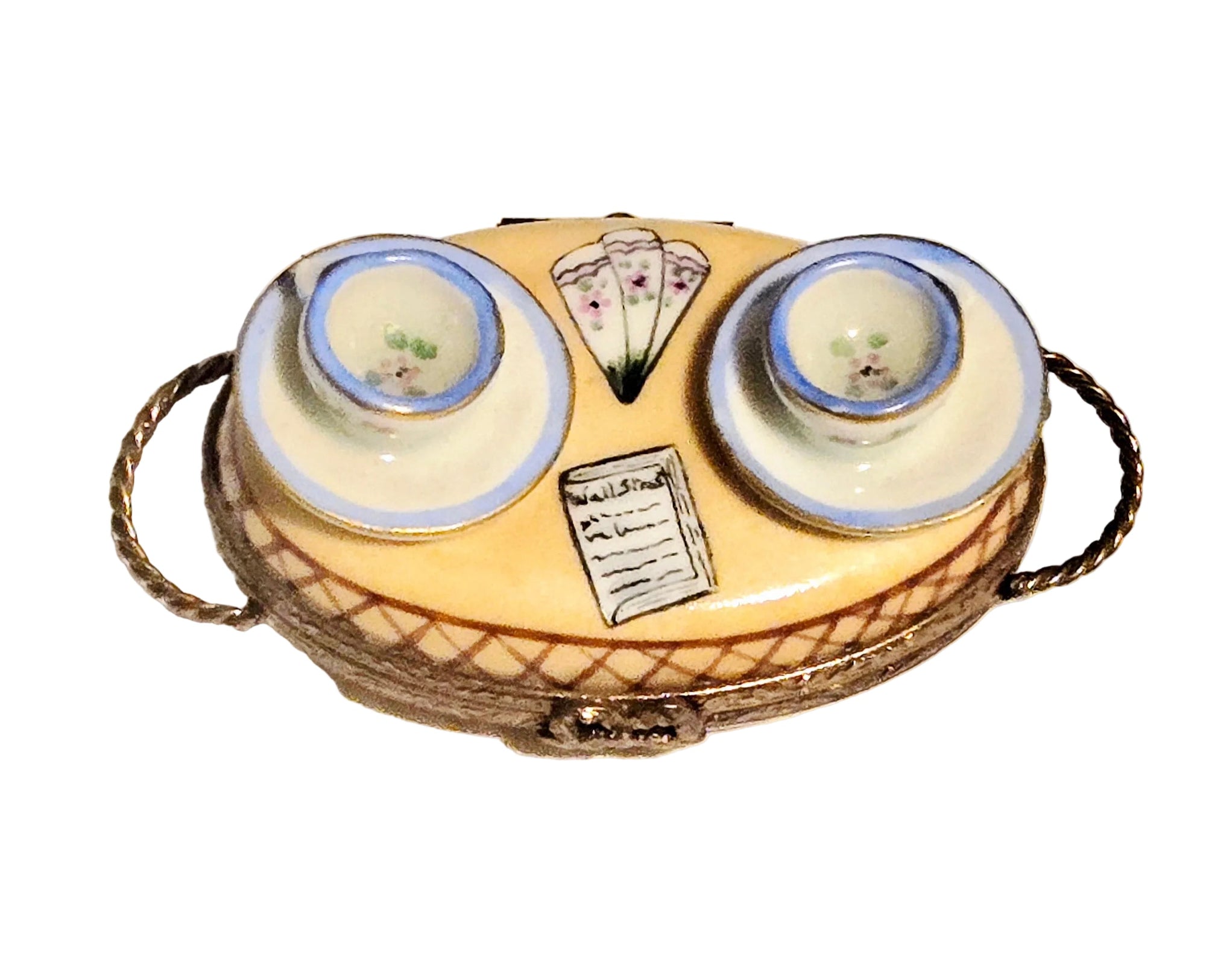 Tea Time for Two w Cups Limoges Box Authentic Limoges Box