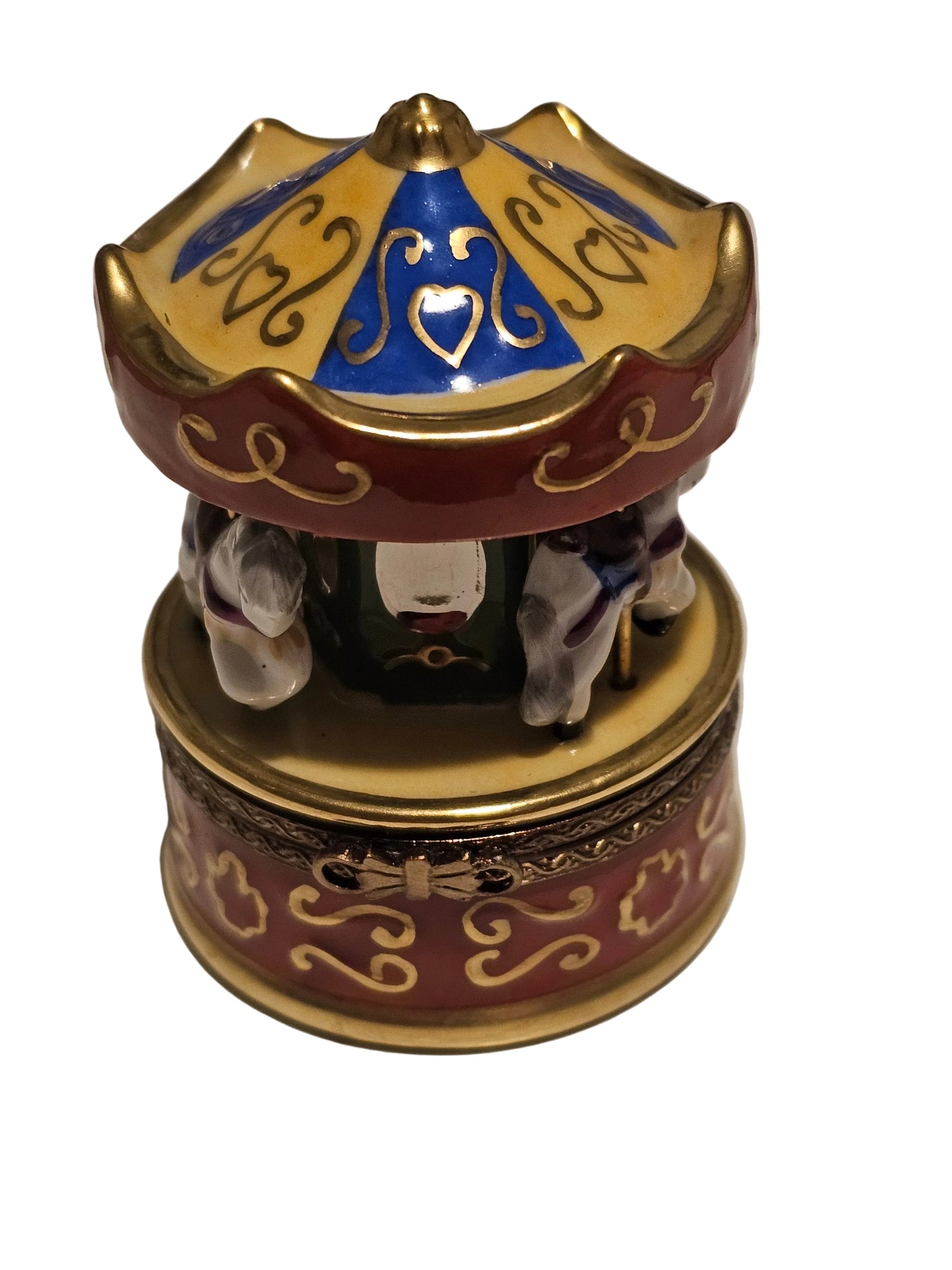 Red Carousel Limoges Box