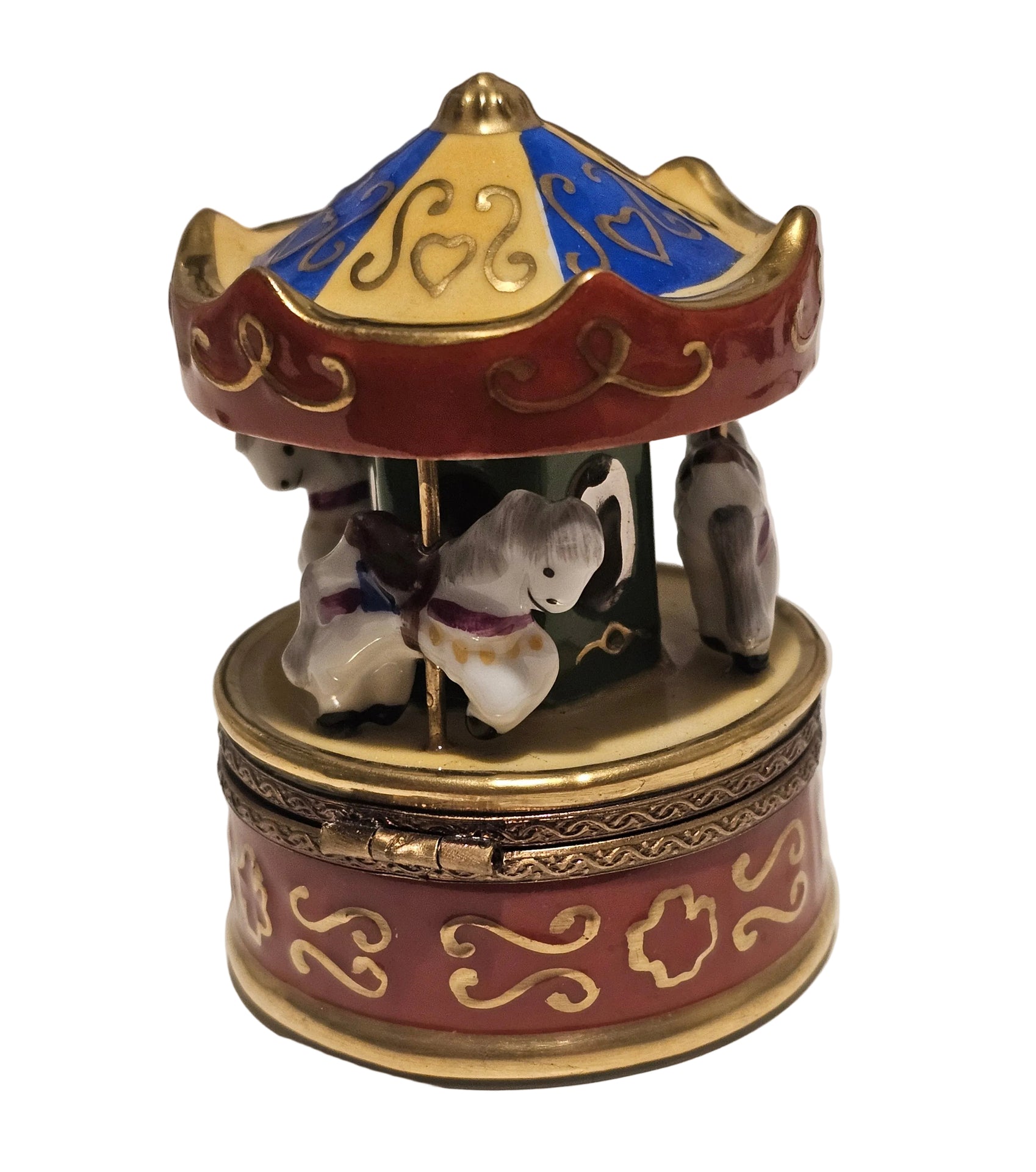 Red Carousel Limoges Box