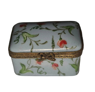 Light Blue Rectangle w Orange Flowers