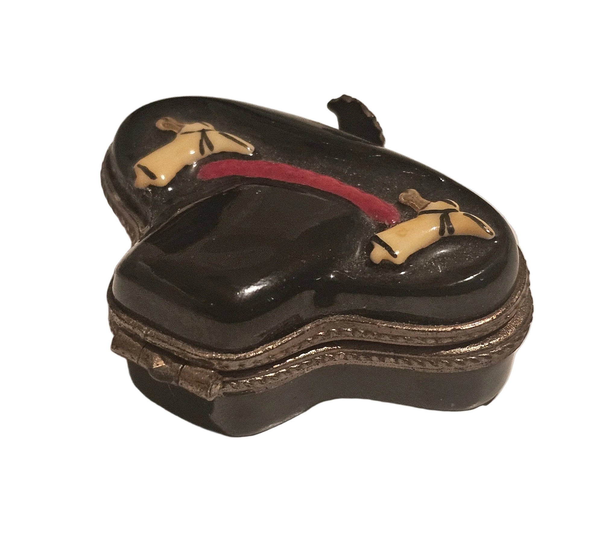 Black Mini Cowboy Hat Authentic Limoges Box