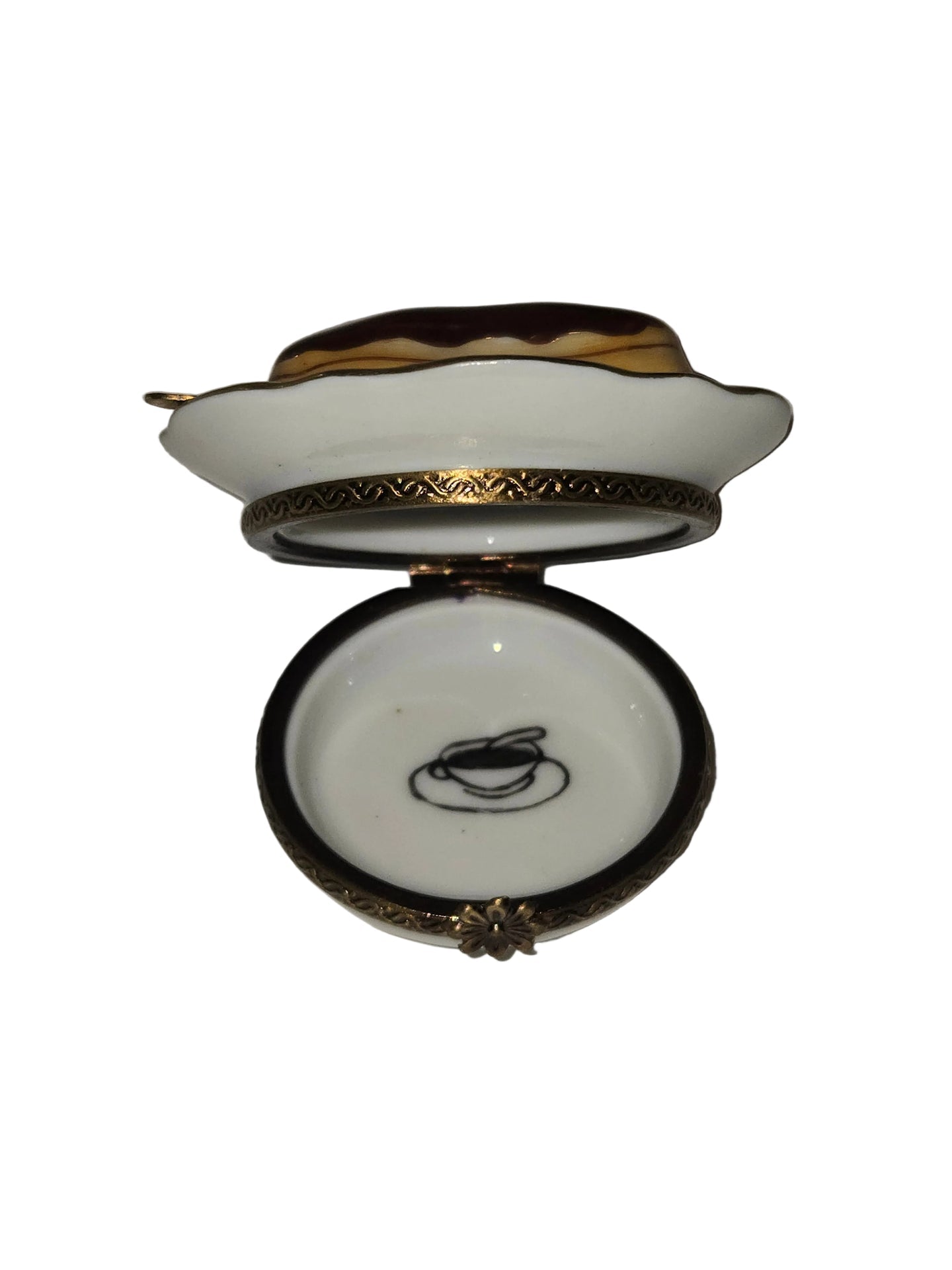 Eclair Pastry on Plate Limoges Box Authentic Limoges Box