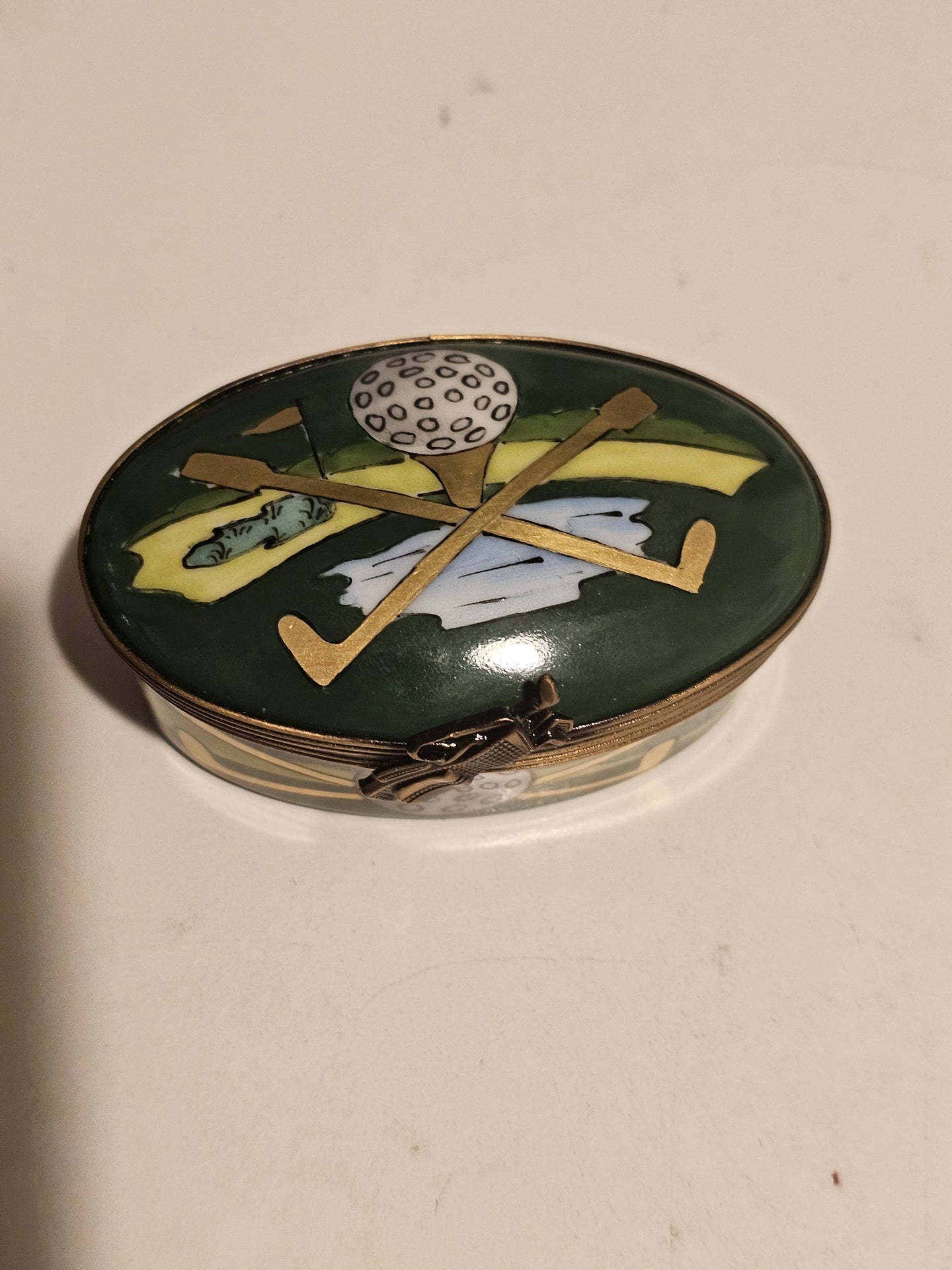 Oval Green Golf for Enthusiasts | Limoges Box