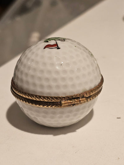 White Golf Ball with Hole Flag Inside