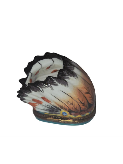 Medium Native American PV Indian Head Dress Limoges Box